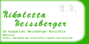 nikoletta weissberger business card